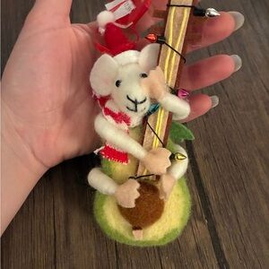 Avocado Cello Felt Ornament